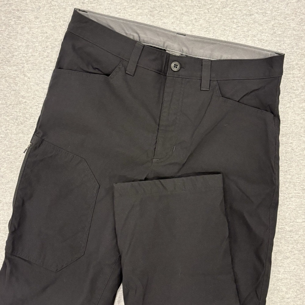 Eddie Bauer Rainier Fleece Lined Tech Pants Mens 32x30 Black Hiking Trousers